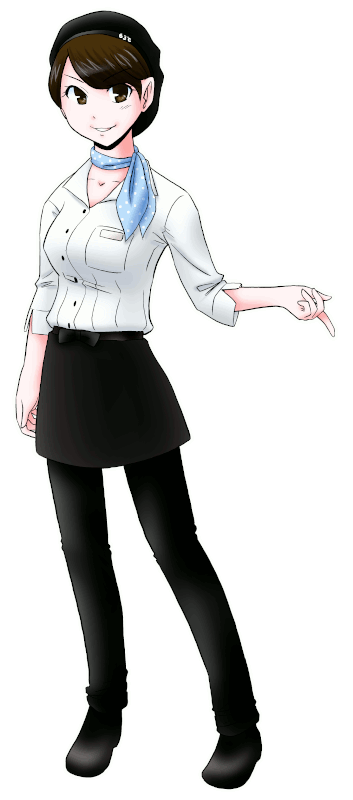 東毛酪農６３℃の制服のイラスト