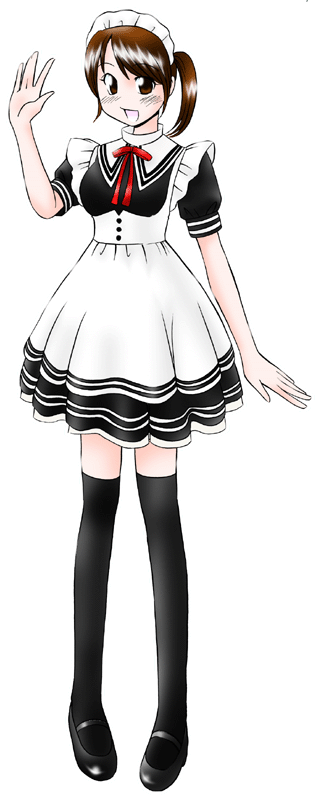 アキバ学園メイド組の制服の制服のイラスト