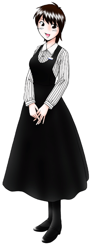 うなぎ 和食 味乃宮川の制服のイラスト