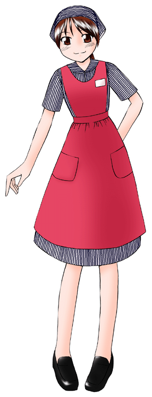 赤福の制服のイラスト