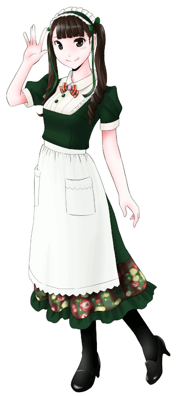 cafe Andante（アンダンテ）の制服のイラスト