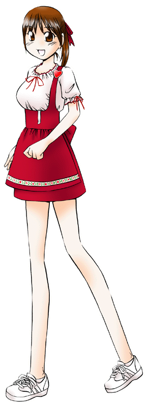 アンナミラーズ赤の制服のイラスト