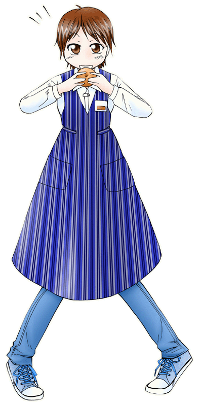 こころにあまい あんぱんやの制服のイラスト