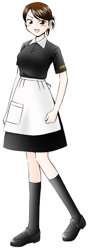 麻布茶房の制服のイラスト