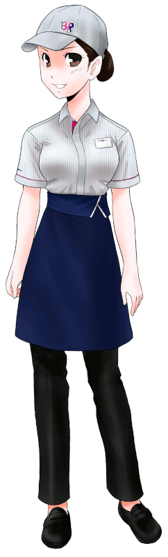 サーティワンアイスクリームの制服のイラスト