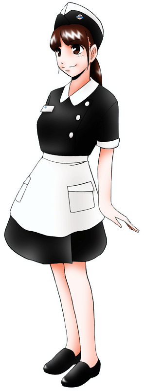 ブルーシールアイスクリームの制服のイラスト