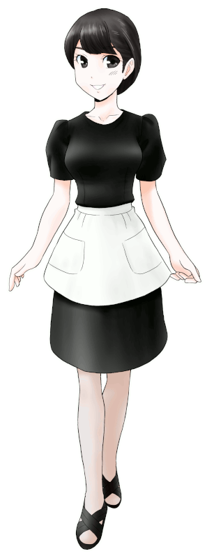 Brasserie TOYOの制服のイラスト