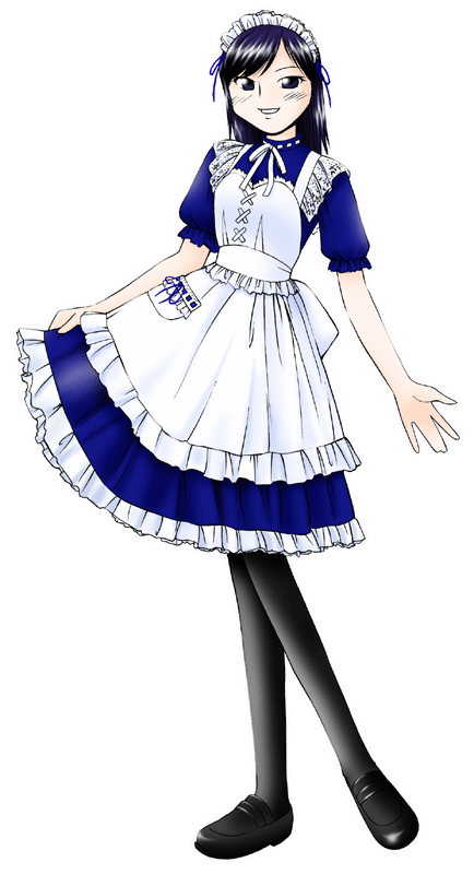 カフェ　ブリジットの制服のイラスト
