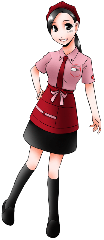 BRIO CAFFEの制服のイラスト