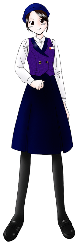 文明堂の制服のイラスト