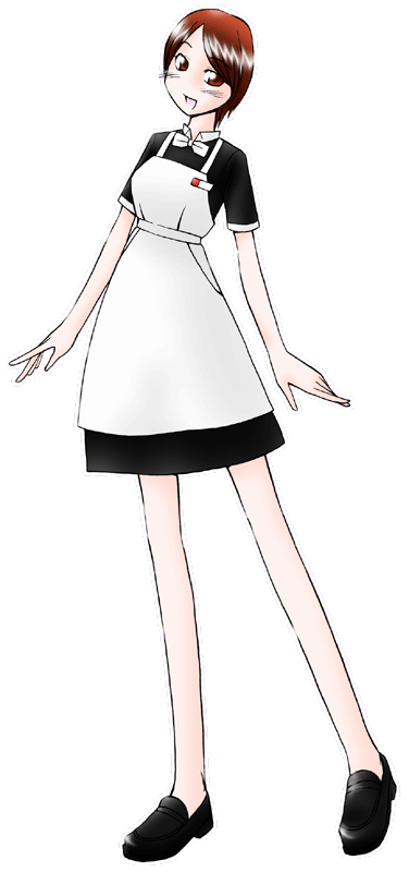 カフェクロワッサンの制服のイラスト