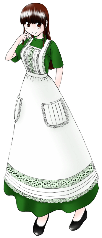 近沢レースの制服のイラスト