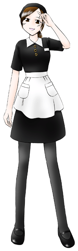 ふらんす菓子クローバーの制服のイラスト