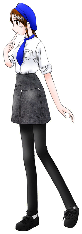 デニムダイナーカフェの制服のイラスト