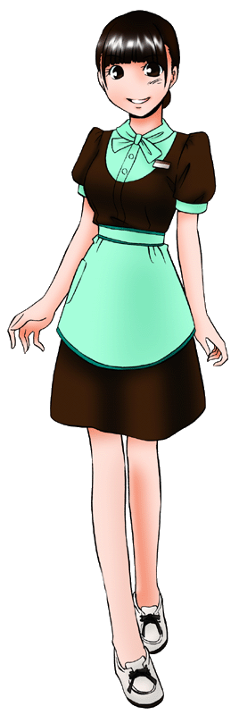 デニーズの制服のイラスト