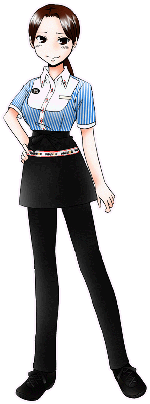 ドトールコーヒーショップの制服のイラスト
