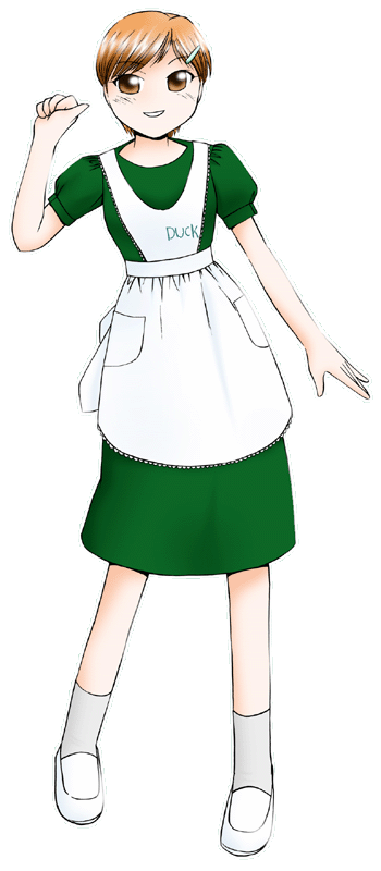 ファミリーレストラン ダックの制服のイラスト