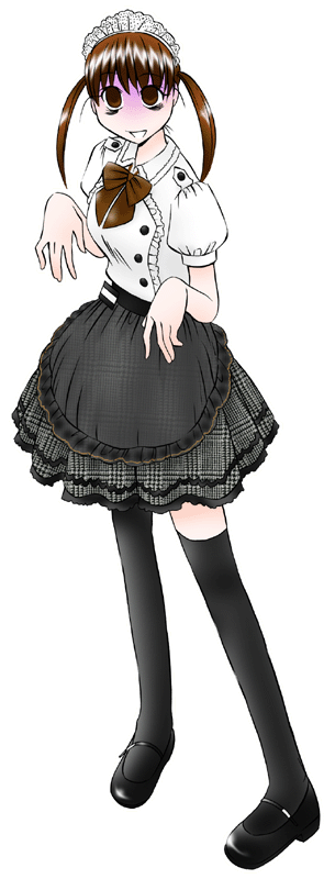 幽霊メイド喫茶EINE･BURG（アイネブルグ）の制服のイラスト