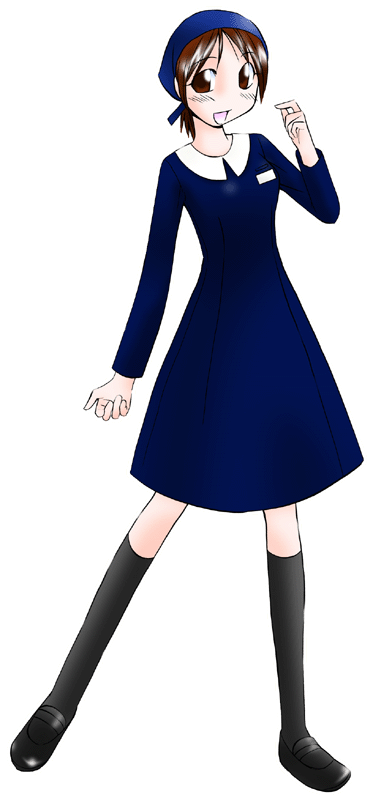 恵那寿やの制服のイラスト