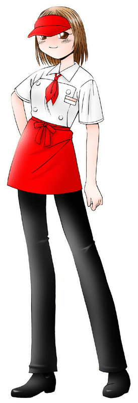 カフェ エスポワールの制服のイラスト
