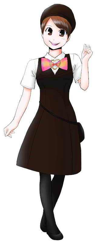 銀のぶどうの制服のイラスト