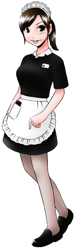銀座ライオンの制服のイラスト