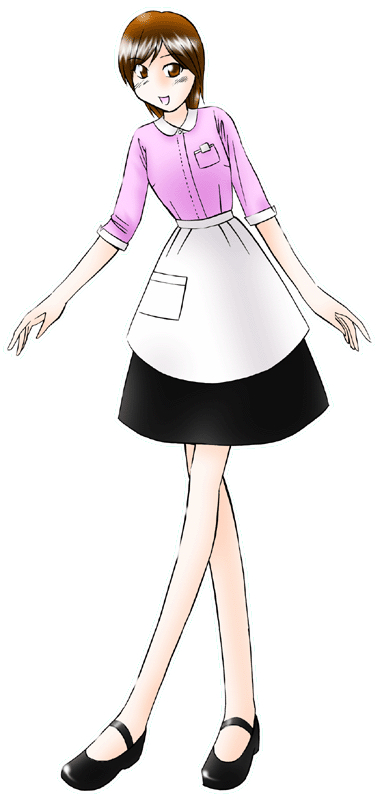 グルメダイニングの制服のイラスト