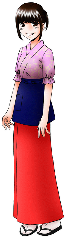 華綺久の制服のイラスト