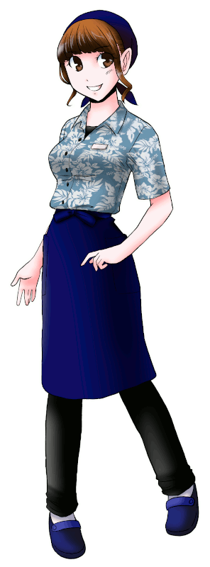 沖縄地料理 波照間の制服のイラスト
