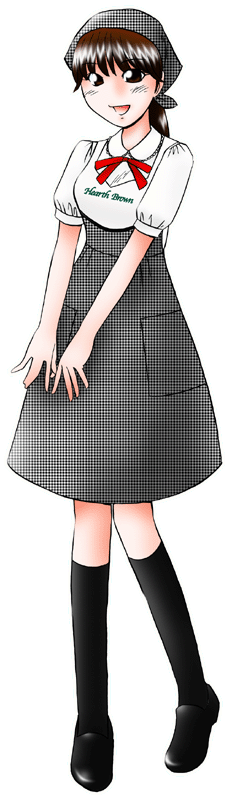 HearthBrownハースブラウンの制服のイラスト