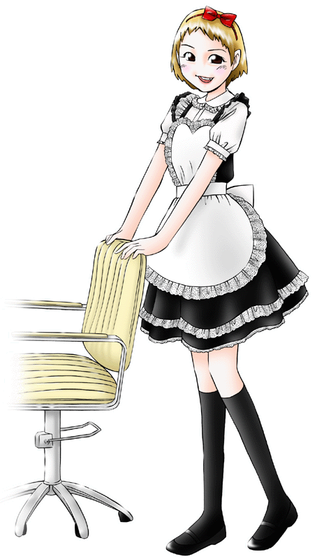 メイドヘアサロン　エルメスの制服のイラスト