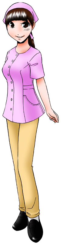 蜂蜜まん本舗の制服のイラスト