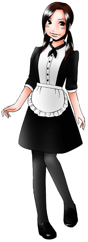 珈琲ホリの制服のイラスト
