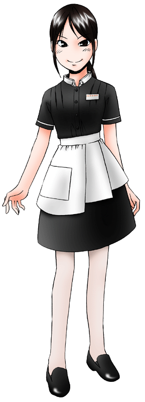 神谷バーの制服のイラスト