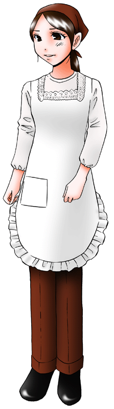 かっぽうぎの制服のイラスト