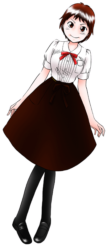 Karel Capek カレルチャペック紅茶店の制服のイラスト