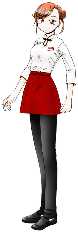 粥餐庁かゆさんちんの制服のイラスト