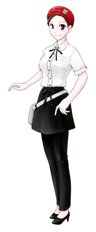 喫茶店に恋して。の制服のイラスト