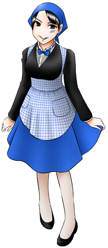 神戸屋レストランの制服のイラスト