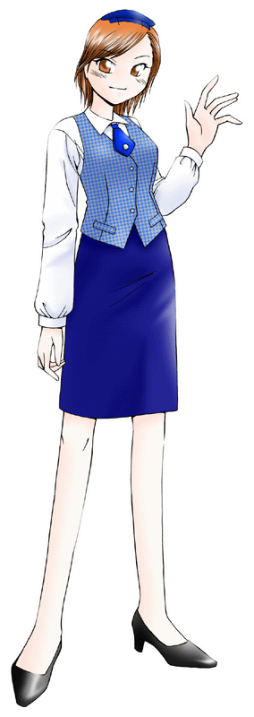 京菓子處 鼓月の制服のイラスト