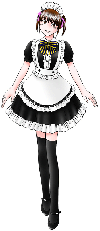 まほろば亭の制服のイラスト