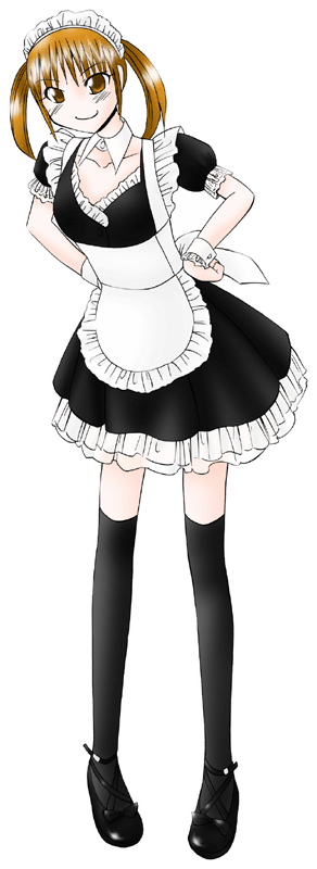メイドステーションカフェの制服のイラスト