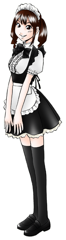 メイドカフェめいどたいむの制服のイラスト