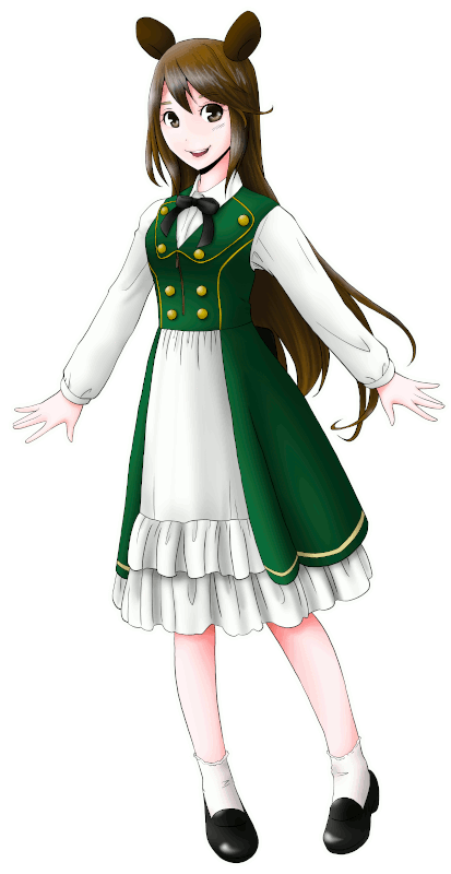 メイクデビューの制服のイラスト