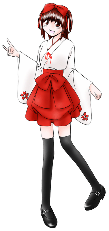 巫女さんかふぇ＊あいどるばんく＊の制服のイラスト