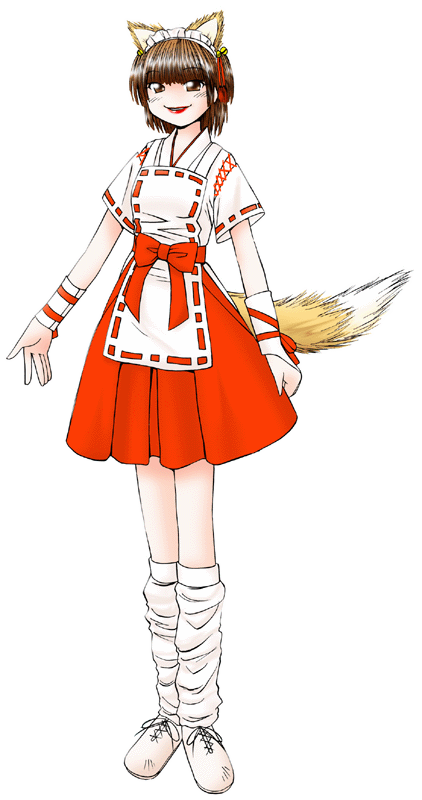 大須の巫女茶屋の制服のイラスト