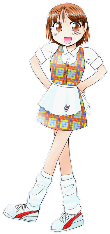 ミニモニ。カフェの制服のイラスト