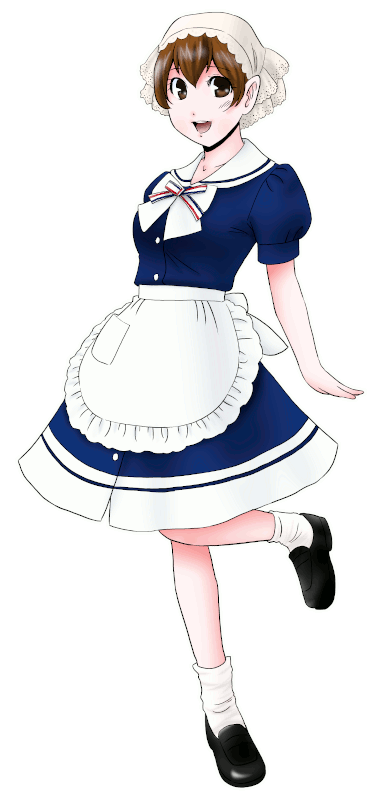 みのや菓子工房の制服のイラスト