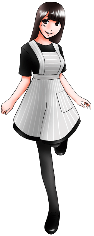 パティスリーモナミの制服のイラスト