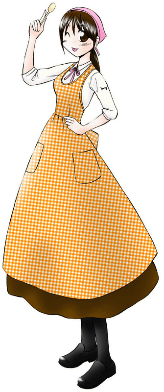 ヨーグルト専門店モーニングの制服のイラスト